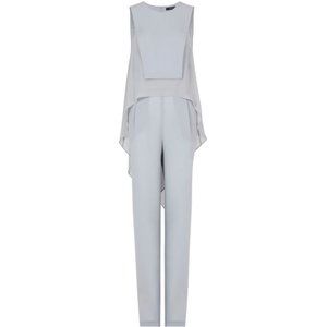 BCBG Gray Lori Open-Back High-low Jumpsuit (6)